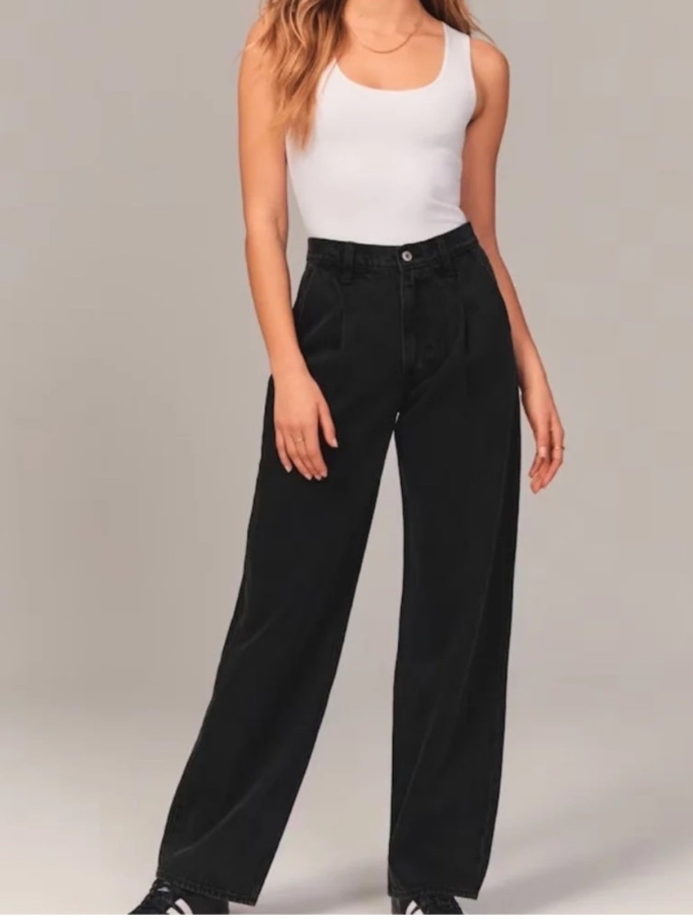 Abercrombie The Loose High Rise Jeans in Washed Black Size 27 / 4 - Picture 2 of 8